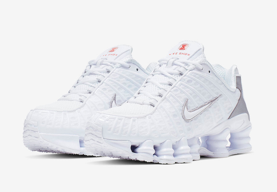 Nike Shox TL White Metallic Silver